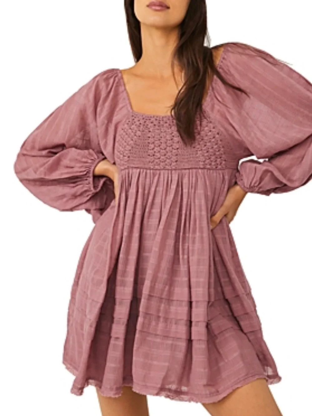 Free People Ari Mini Dress in Dried Currant! Size S